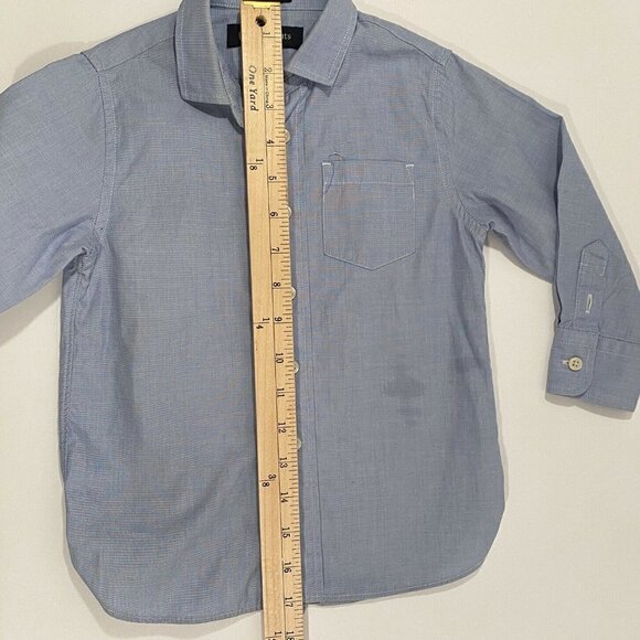 Crewcuts End On End Thompson Boys Shirt Blue Size 4 - Picture 4 of 9